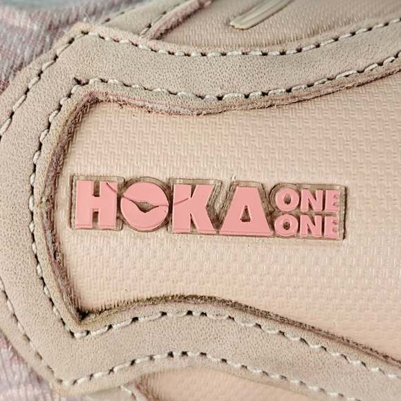 HOKA Pink Leather High Top Athletic Sneakers - Picture 7 of 11